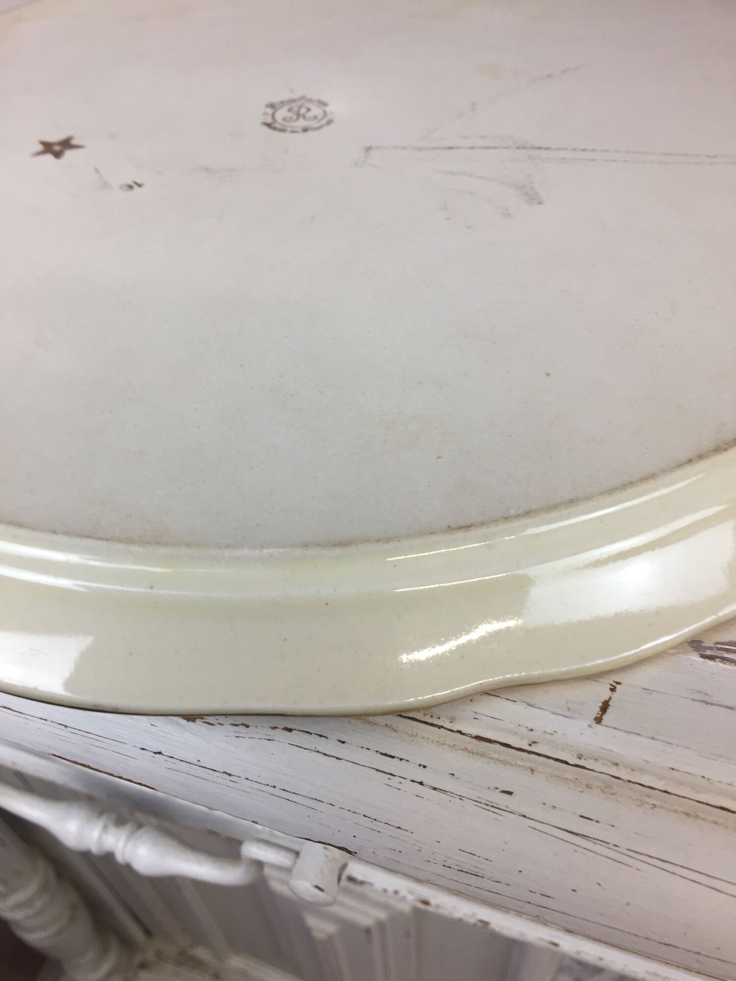 Round dish floral decoration made in france porcelain Limoges