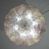 Wonderful Extra Large Size Pink Murano Glass Ceiling Light Flower by Seguso