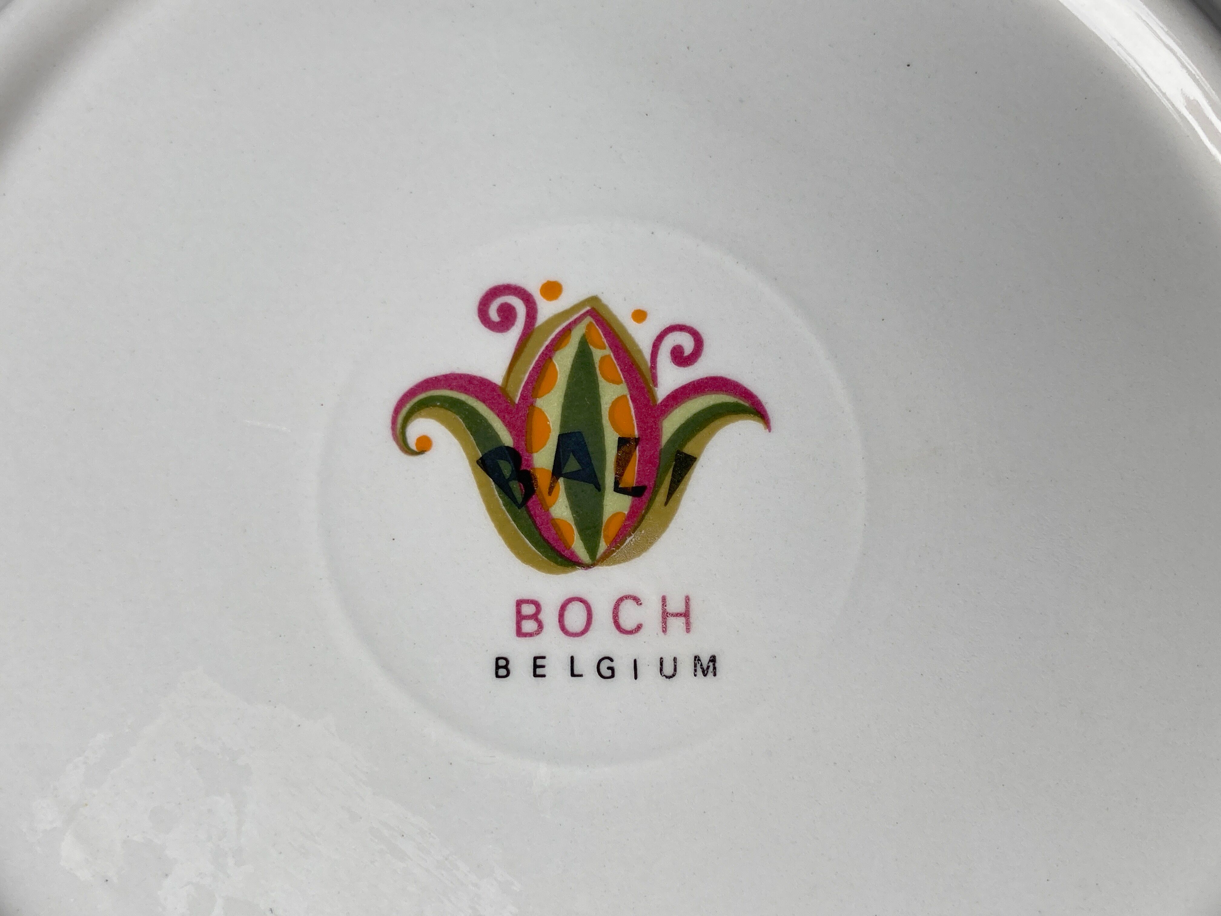 Two vintage plates Boch model Bali