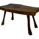 Vintage wooden side table natural design small table