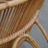 Rattan Armchair by Rohé Noordwolde, 1950