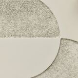 Vintage sideboard with handmade relief surface, metal, Germany, 1960s