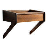 Table de chevet flottante en teck par Sigfred Omann pour Ølholm Møbelfabrik