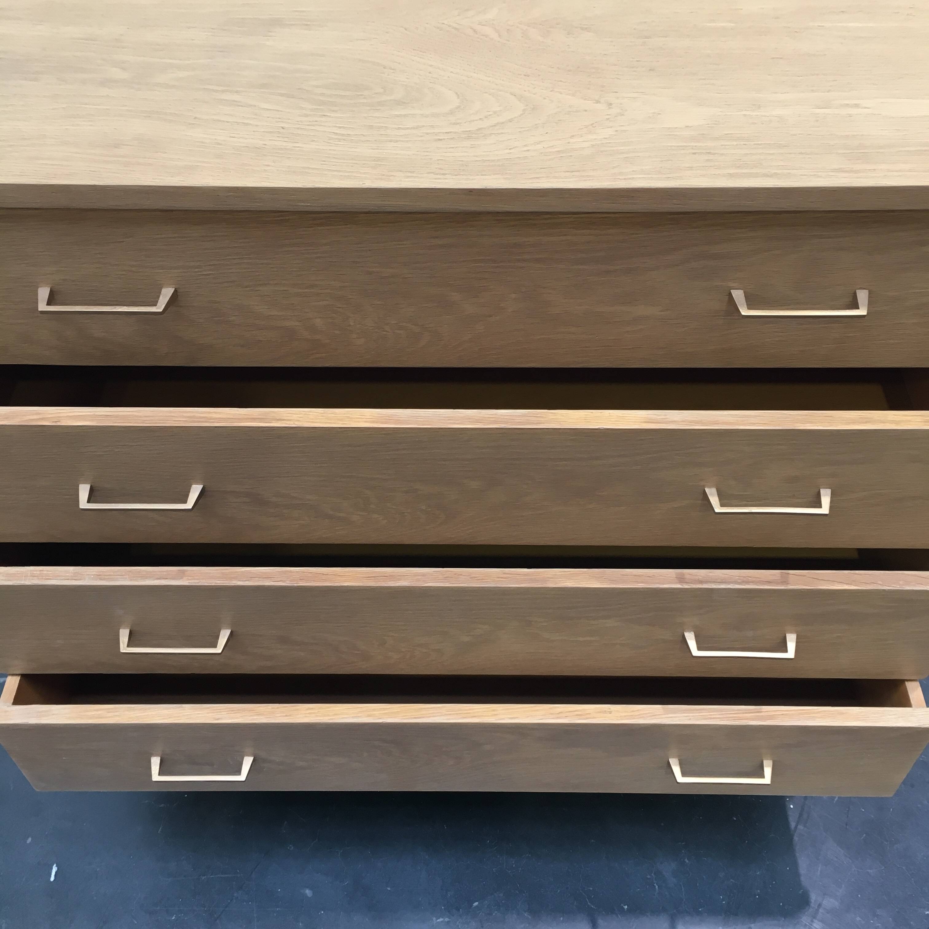 60s light oak chest of drawers