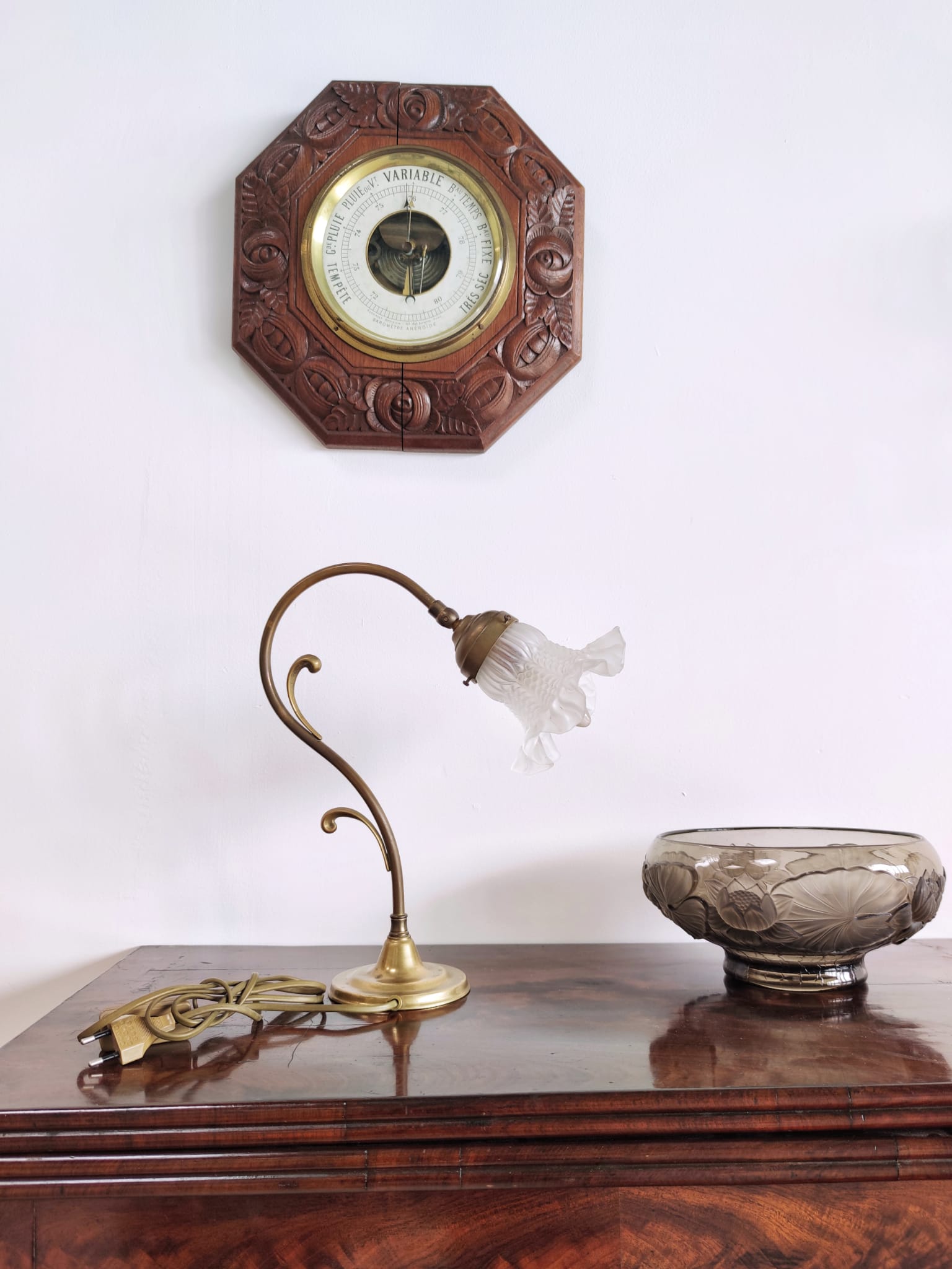 Table lamp in brass art deco tulip 1930