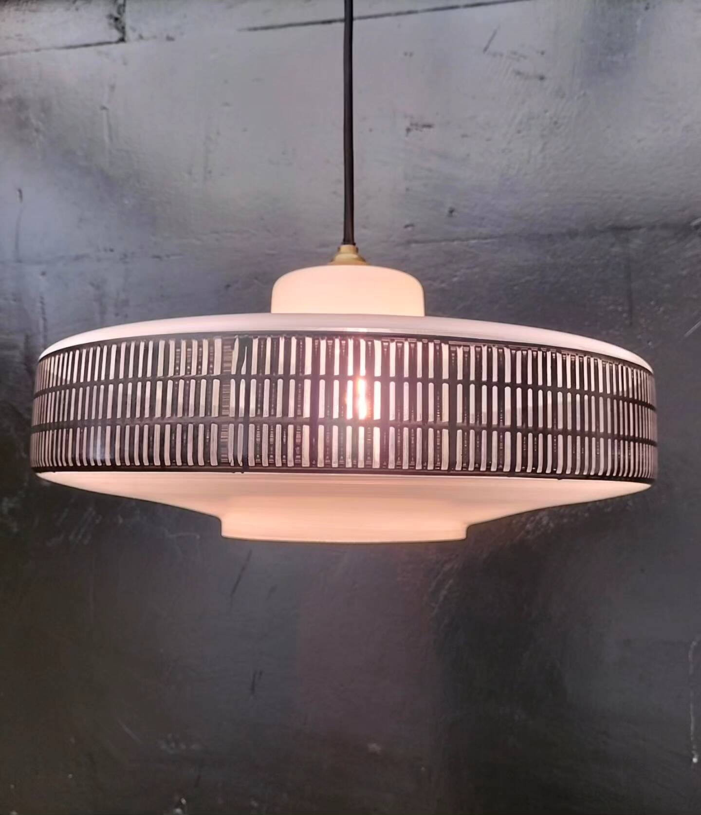 Vintage glass pendant light