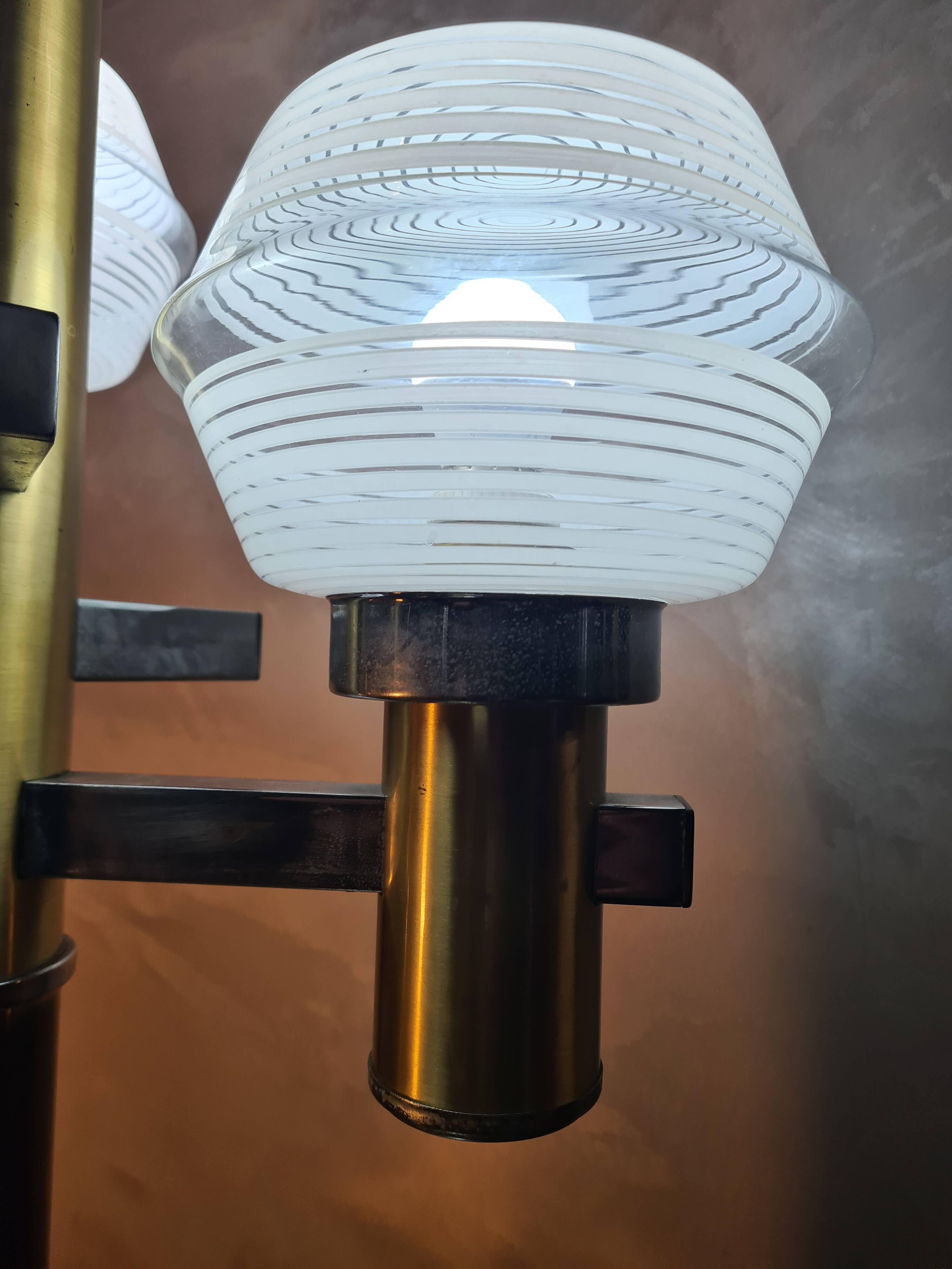 space age salon lamp, lumina UFO, 1970s to 80s chrome steel, rare model,