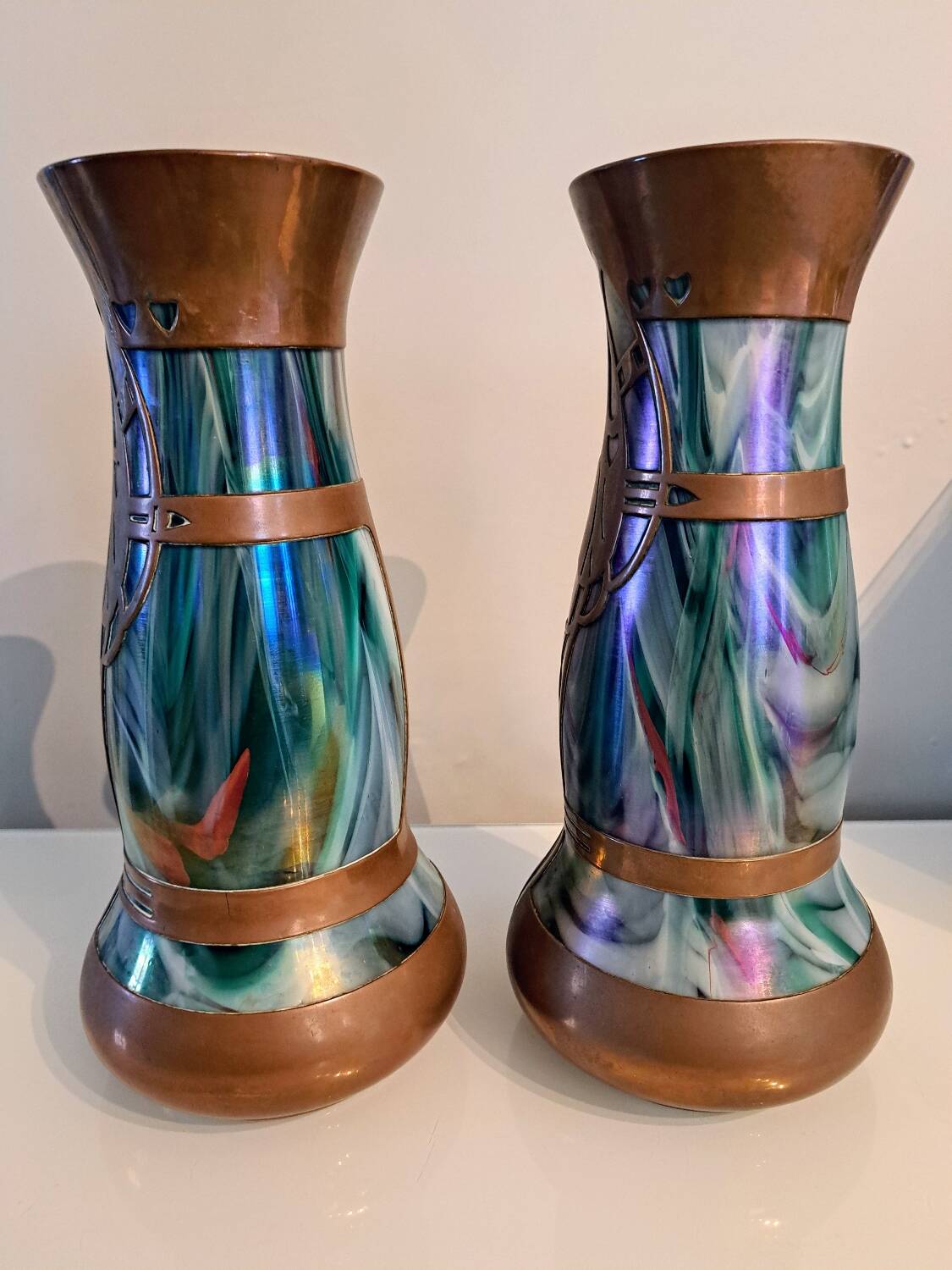 Pair of Art Nouveau Jugendstil vases