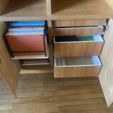 Modular library in solid wood