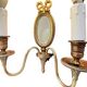 Pair of mirror wall lights in bronze - Maison Lucien Gau, Paris