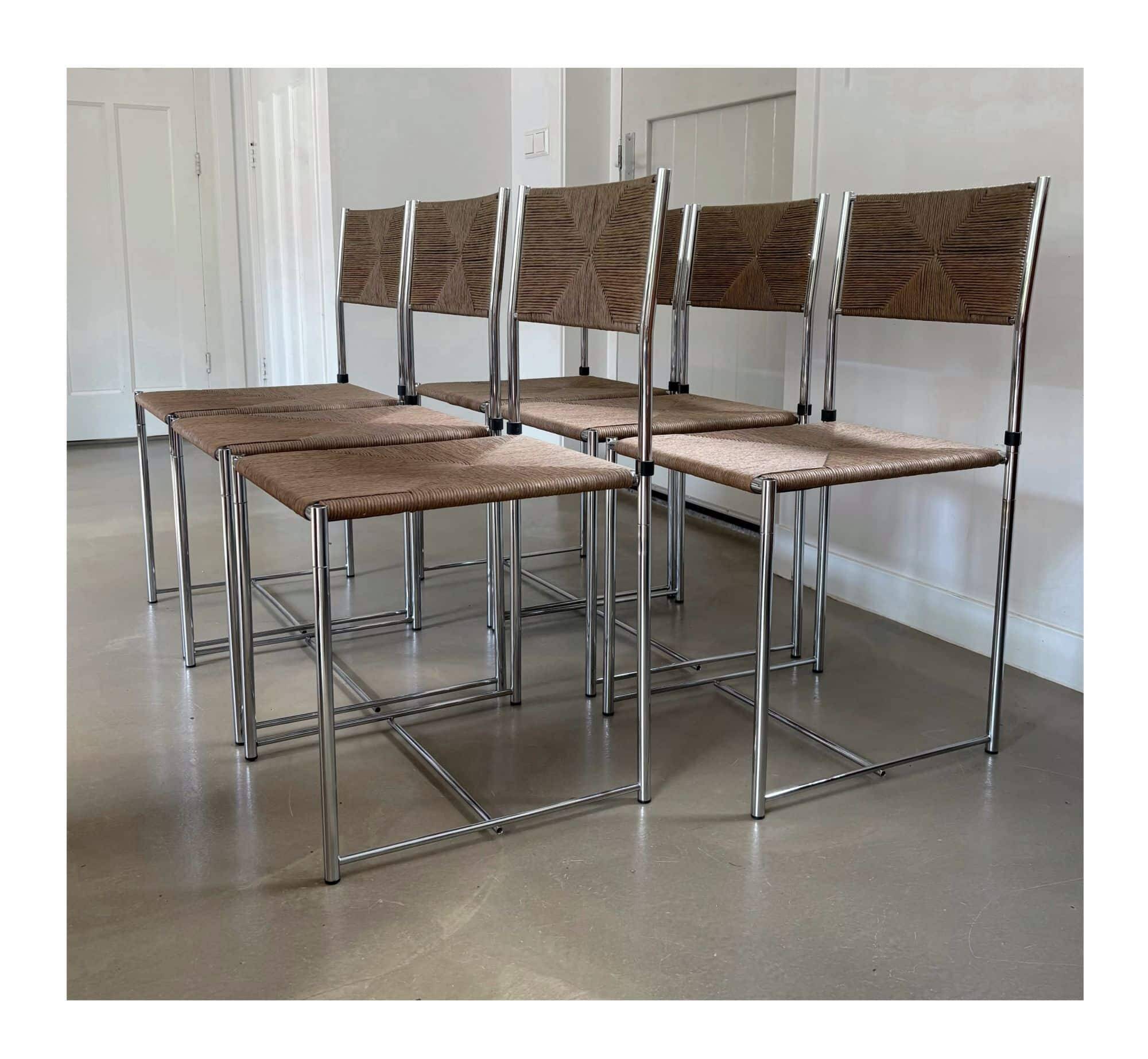 Set of 6 'Paludis' chairs, Giandomenico Belotti for Alias, Italy, 1980s