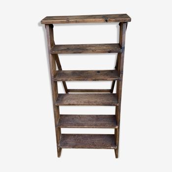 Wooden stepladder 5 steps foldable years 1920-30