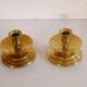 Pair of vintage Scandinavian brass candlesticks 1960