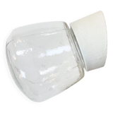 Vintage White Porcelain Wall Light, 1970s
