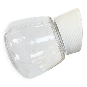 Vintage White Porcelain Wall Light, 1970s