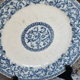 Antique dinner plates - Gien circa 1890 - Rouen blue garland pattern