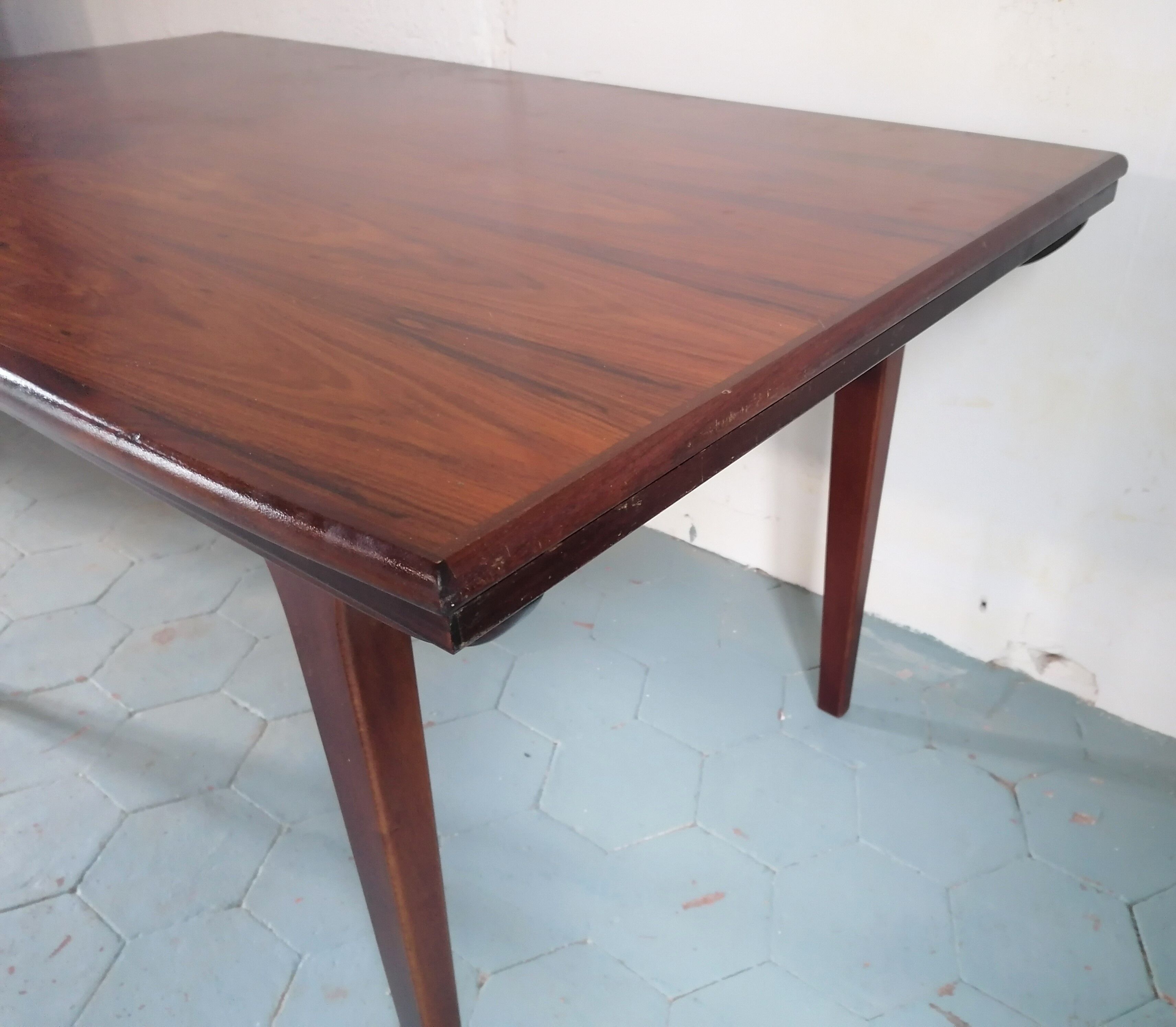 Table teck avec rallonges