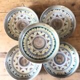 Hollow stoneware plates signed Roland Moreau Tourettes sur Loup