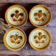 4 deep plates "Fuego" Gien France
