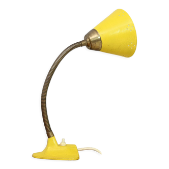 Lampe de table jaune vintage