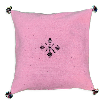 Coussin berbère rose simple