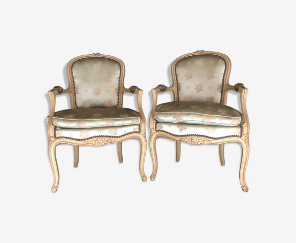 Paire de fauteuils l xv