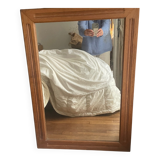 Mercury mirror. Frame in solid oak wood.