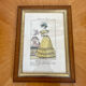 Framed antique paris fashion engraving
