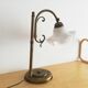 1960s brass and glass table lamp vintage