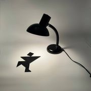Lampe cocotte noire Veb Narva années 70