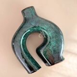 Small speckled turquoise Atlas vase