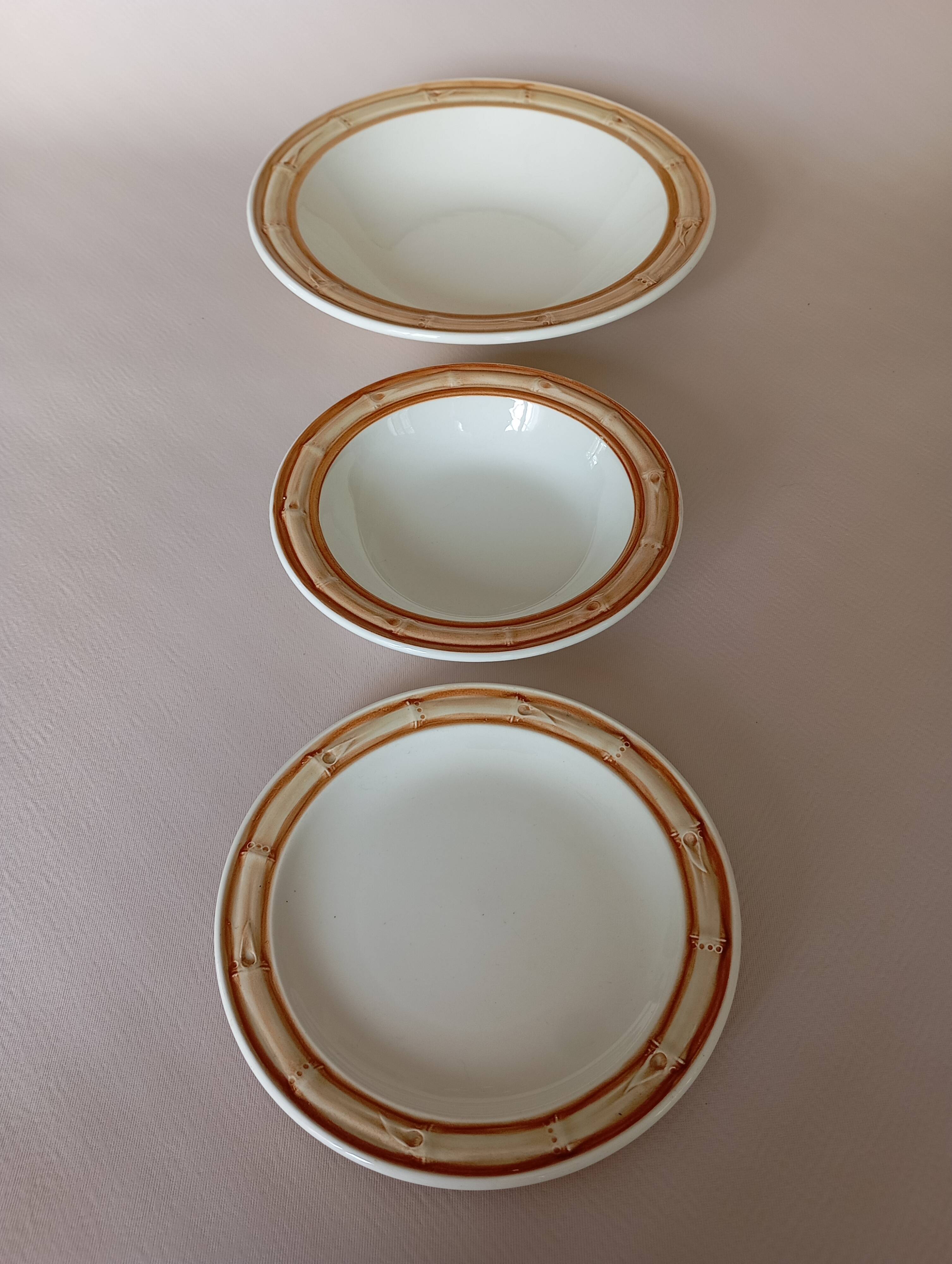 Gien "Bamboo" serving dishes