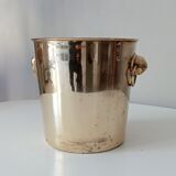 Champagne bucket in solid golden brass