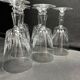 6 glasses on foot with water or wine
