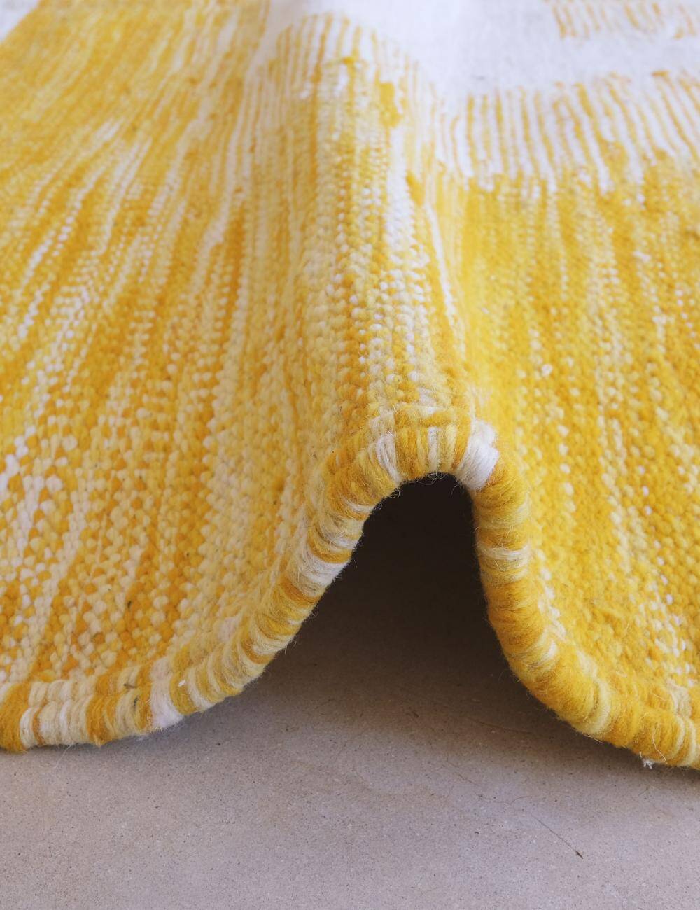 Yellow Kilim Rug - 10.2 x 6.4 ft