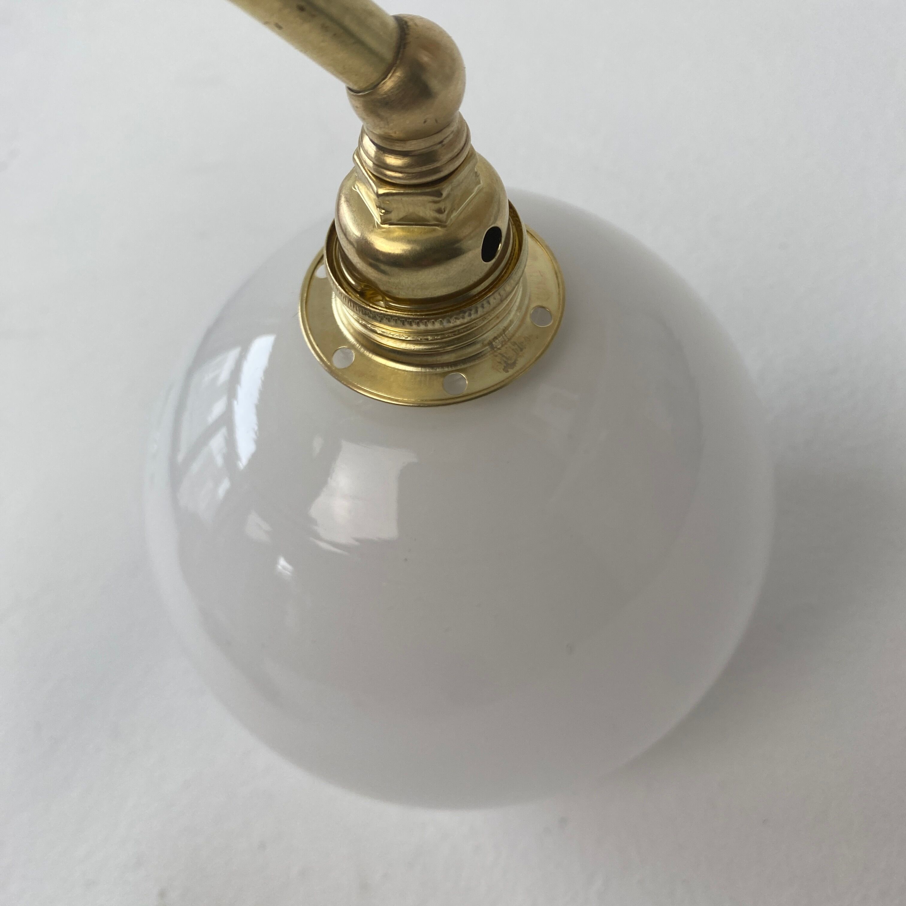 Old vintage curve opal wall lamp