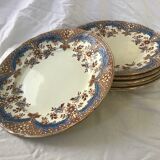 Set of six plates in opaque earthenware Sarreguemines 1875 1900