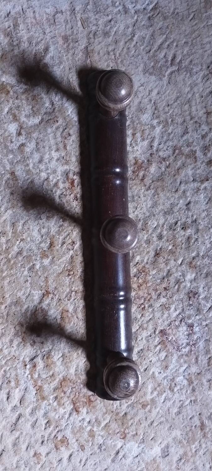 Vintage wooden wall coat rack