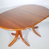 Danish Design Solid Teak Dining Table by Arrebo Möbler, 1960s