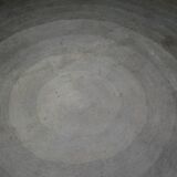Serge Lesage blue grey vintage round carpet 70s