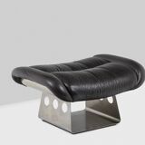 Metal and leather living room. 1970s