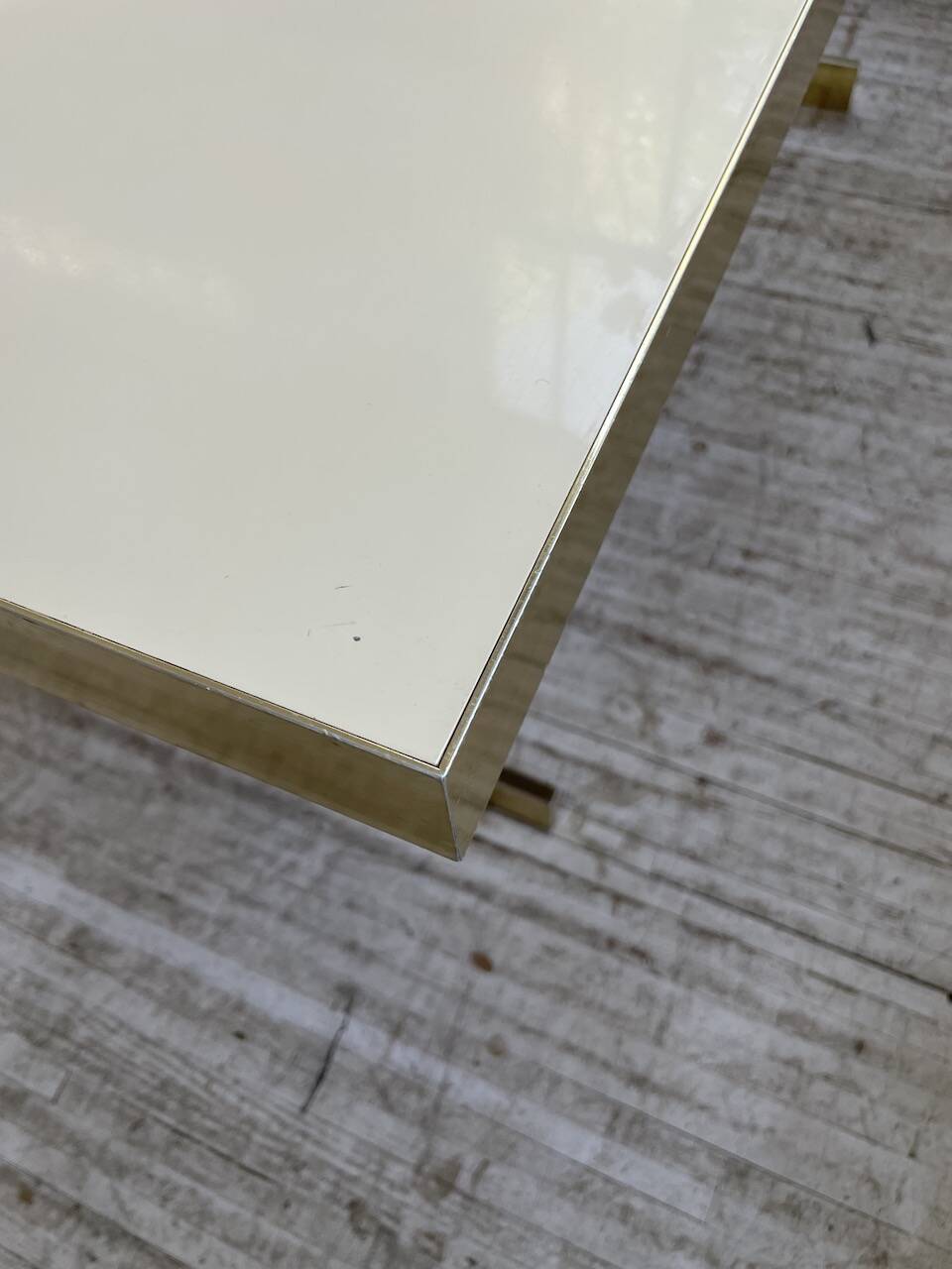 Brass table 1970 Italian lacquer
