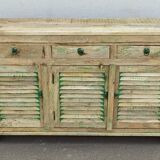3-door sideboard with shutters, 3 wooden drawers
