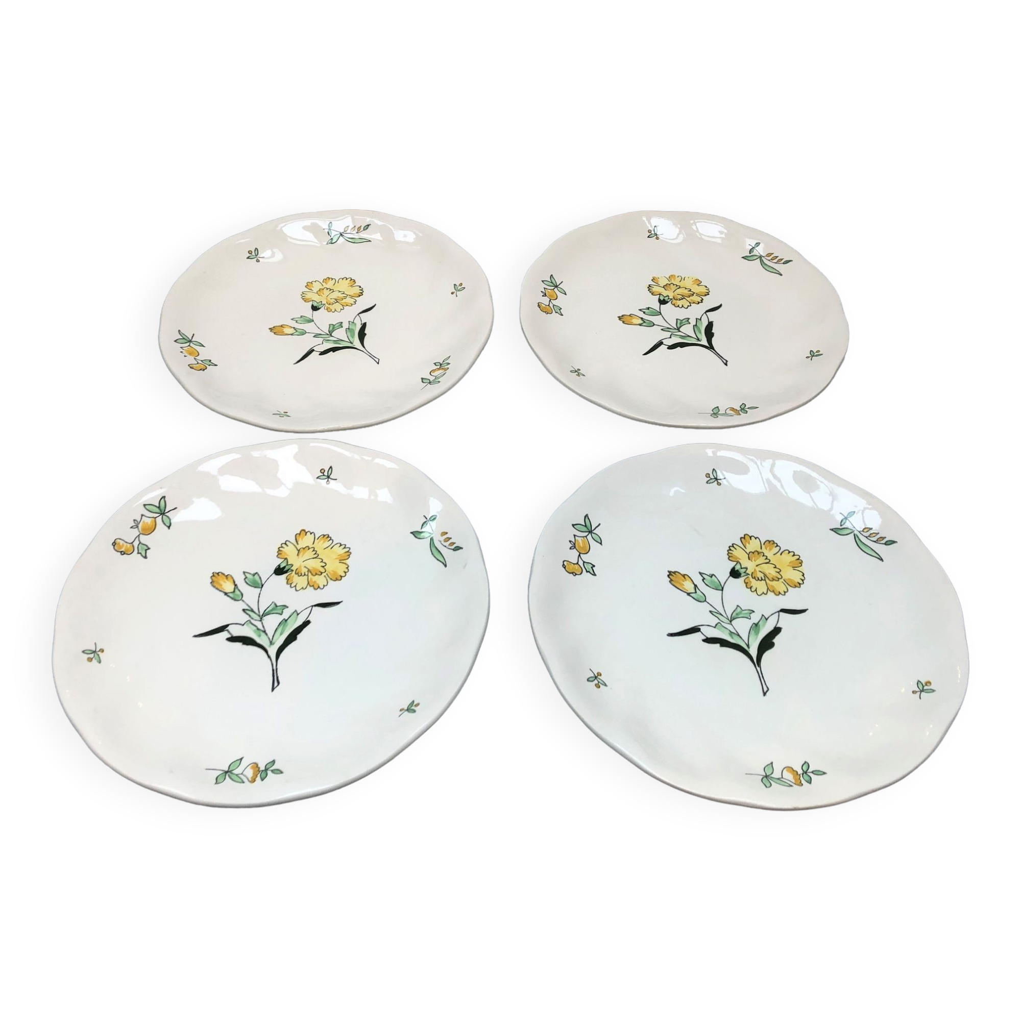 Flat plates stamped saline France