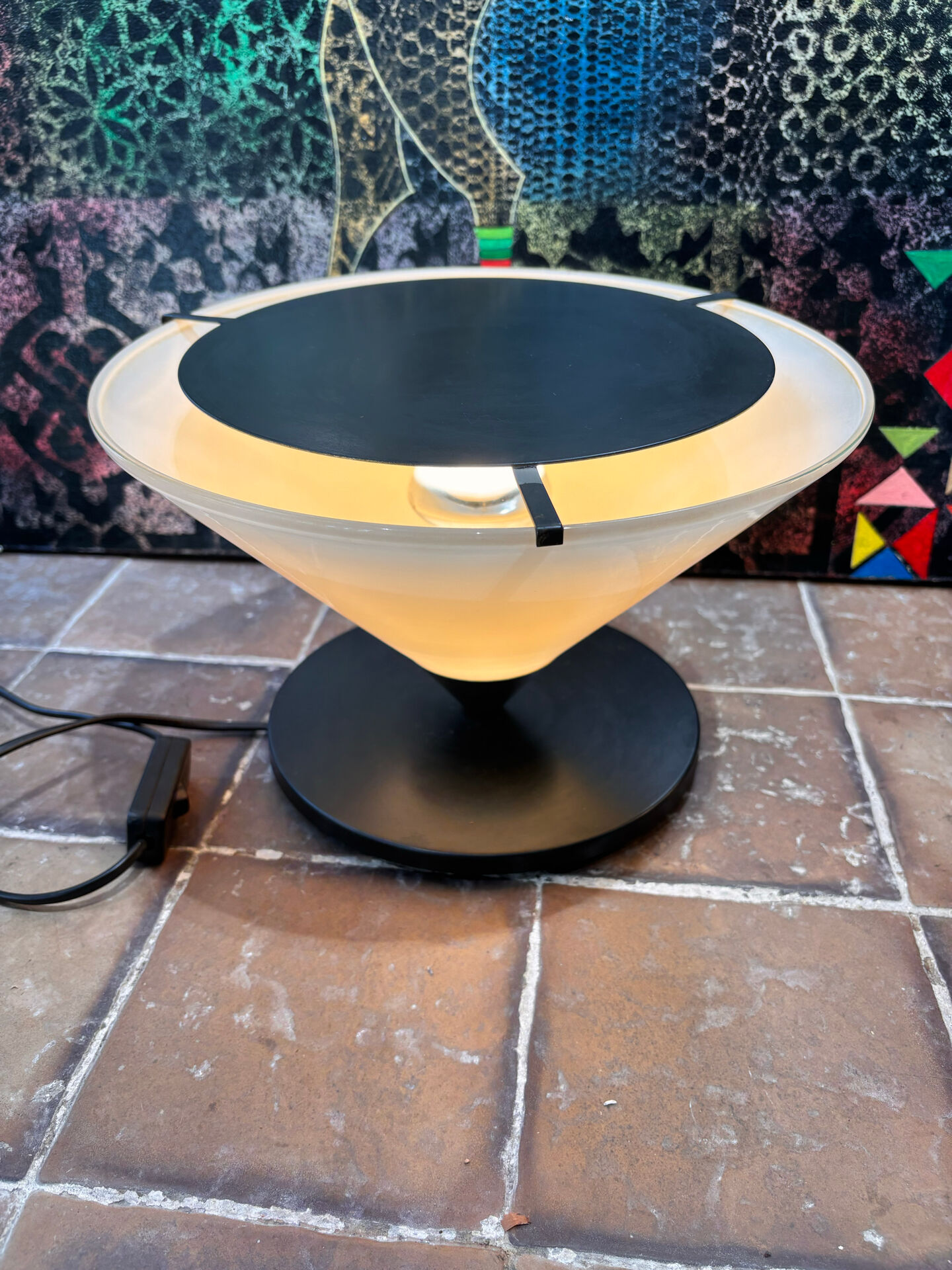 Postmodern table lamp. Optelma / Mangia style.