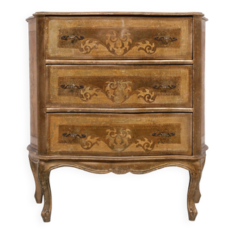 Commode florentine vintage en bois italienne des années 1970