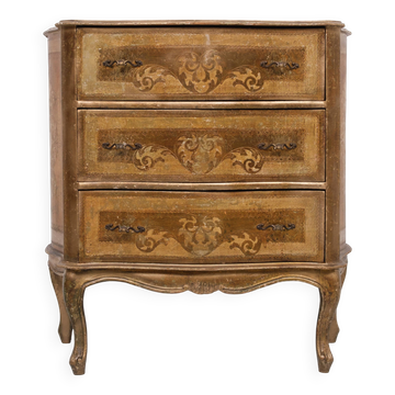Commode florentine vintage en bois italienne des années 1970
