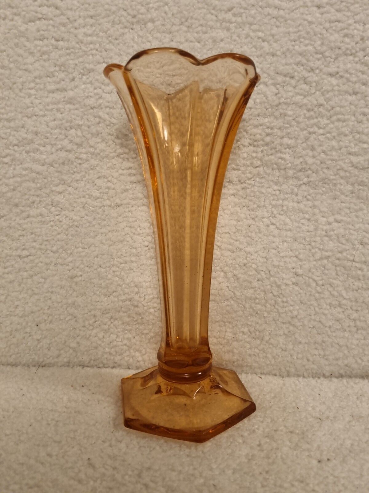 Art Deco Soliflore "American" orange, pink, crystal factory of Val Saint-Lambert Belgium