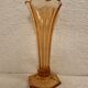 Art Deco Soliflore "American" orange, pink, crystal factory of Val Saint-Lambert Belgium