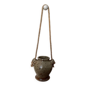 Pot vase avec anses grès pyrité Truchon Corse